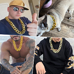 1 шт. акриловые кубинские цепочки для мужчин&nbsp;NJEW-SP0001-09A-G