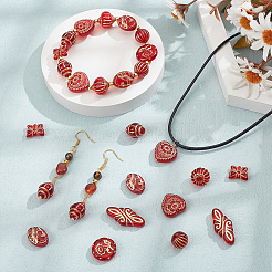 80шт 8 стиля покрытия акриловых бусин&nbsp;OACR-ME0001-10