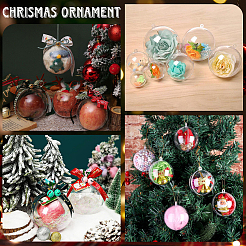 25 шт. 5 стиля прозрачных акриловых елочных шаров-подвесок&nbsp;DIY-CP0013-38