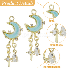 Подвески из сплава 8шт 4 цветов&nbsp;FIND-HS0002-06G