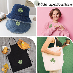 18 шт. 3 стиля клевер компьютерная вышивка ткань приклеивание/пришивание аппликации&nbsp;PATC-CP0001-12