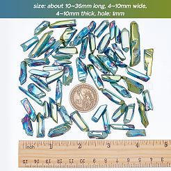 1 нить позолоченных бусин из натурального кварцевого кристалла&nbsp;G-OC0002-52A