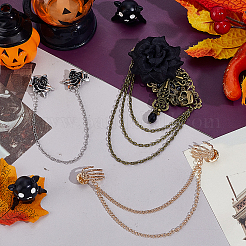 3 шт. 3 броши-цепочки в готическом стиле из сплава&nbsp;JEWB-GA0001-47