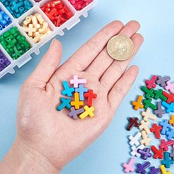 15 цвет непрозрачных акриловых бусин&nbsp;SACR-PH0007-07