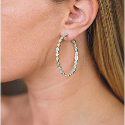 Серьги-гвоздики из сплава эпоксидной смолы в форме капли&nbsp;FS-WGC2A32-01