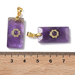 Граненые подвески из натурального аметиста&nbsp;G-A298-01G-08