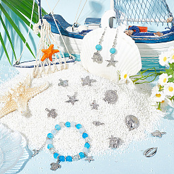 24 шт. 12 подвески из нержавеющей стали 304 в морском стиле&nbsp;STAS-SC0010-05