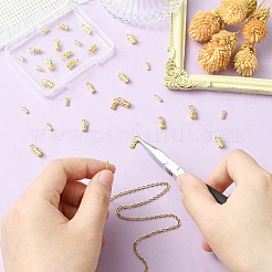 30шт. 3 стиля латунный наконечник шнура&nbsp;FIND-CJ0004-61