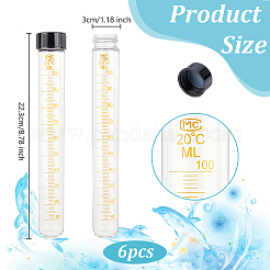 Стеклянные пробирки со шкалой&nbsp;AJEW-WH0752-492