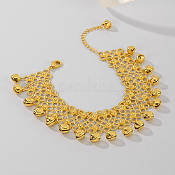 Браслеты на ногу в стиле бохо-этнического стиля с подвесками в виде колокольчиков из латуни и кисточками для женщин&nbsp;AN9396