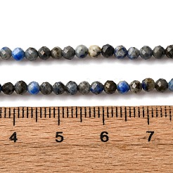 Нитки бусины из натурального ляписа-лазури&nbsp;LS-G-L629-B01-3mm-01