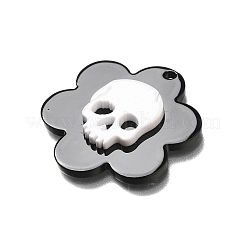 Подвески из непрозрачного акрила с черепом&nbsp;OACR-L019-01A