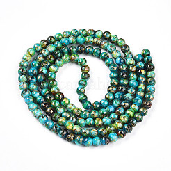 Выпечка окрашенные стеклянные бусины пряди&nbsp;X-DGLA-N003-6mm-B08