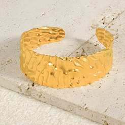 Текстурированные браслеты-манжеты из нержавеющей стали 304 для женщин&nbsp;AR7791-2