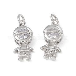 Латунные микро проложить кубического циркония подвески&nbsp;KK-E068-VB201