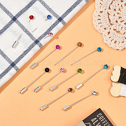 1 набор железных брошей со стразами&nbsp;AJEW-SC0031-23A