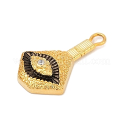 Подвески-глаза из прозрачного кубического циркония из латуни&nbsp;KK-U058-51G