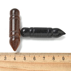 Подвески из натурального кварцевого кристалла/синтезированного синего авантюрина/синтезированного авантюрина&nbsp;G-K385-01