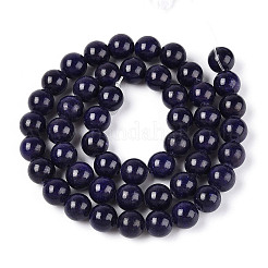 Нити круглых бусин из натурального окрашенного нефрита машан&nbsp;G-T139-8mm-67H