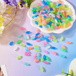 500 шт. светящиеся прозрачные акриловые бусины&nbsp;MACR-TA0002-57A