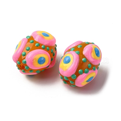 Стеклянные эмалевые бусины&nbsp;GLAA-C038-01D-1