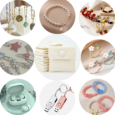 Квадратные бархатные сумки для украшений&nbsp;TP-BBC0001-01B-04-1