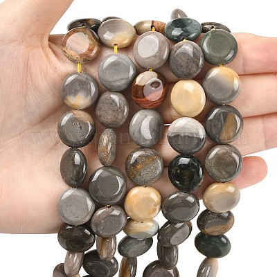 Натуральные нити из бисера пикассо&nbsp;G-L648-B03-15mm-1