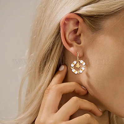 40 шт латунные серьги крючки KK-SC0006-53G-1