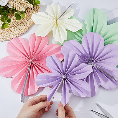 Бумажные веера из цветов своими руками для украшения свадьбы&nbsp;DIY-WH0671-189B-1