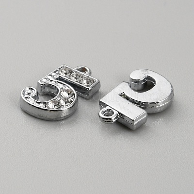 Подвески сплава Rhinestone&nbsp;ALRI-WH0006-03P-05-1