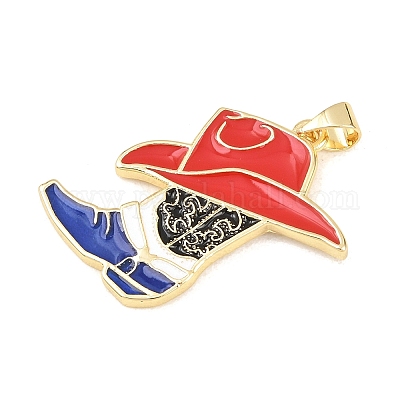 Латунь с эмалевыми подвесками&nbsp;KK-Z145-03G-1