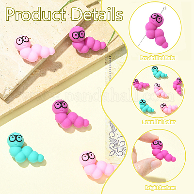 6шт 3 цвета силиконовые бусины&nbsp;SIL-YW0002-18-1