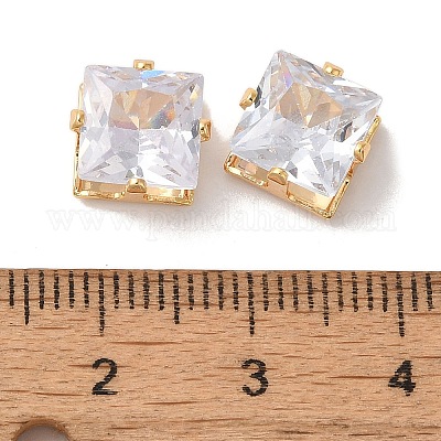 Латунные кабошоны из прозрачного кубического циркония&nbsp;LS-STAS-M294-30B-1