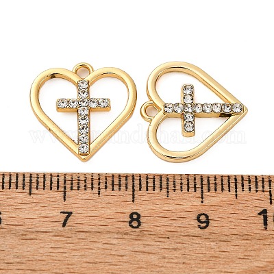 Подвески из сплава и страза&nbsp;LS-PALLOY-S052-01G-E-1