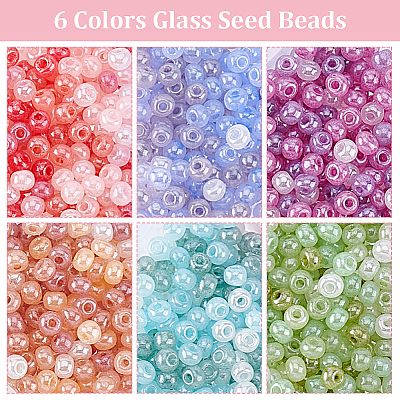 80 г 8 цвета 6/0 бисера&nbsp;GLAA-PH0003-68C-1