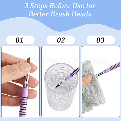 3шт 3 стиля алюминиевая ручка-кисточка для нейл-арта&nbsp;AJEW-CY0001-57-1