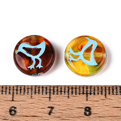 Окрашенные прозрачные акриловые бусины&nbsp;OACR-T029-03B-1