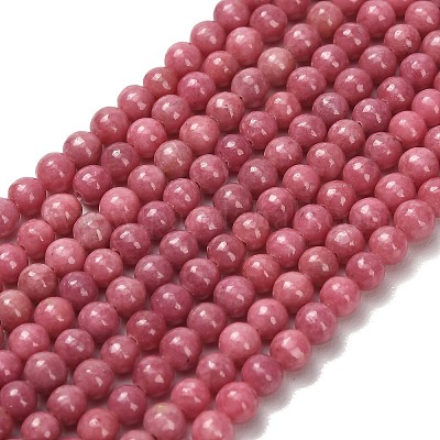 Природные родонит бисер нитей&nbsp;G-F820-K05-4mm-1