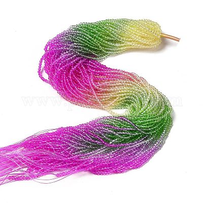 Прозрачный градиент цвета стеклянные бусины пряди GLAA-H021-01B-22-1