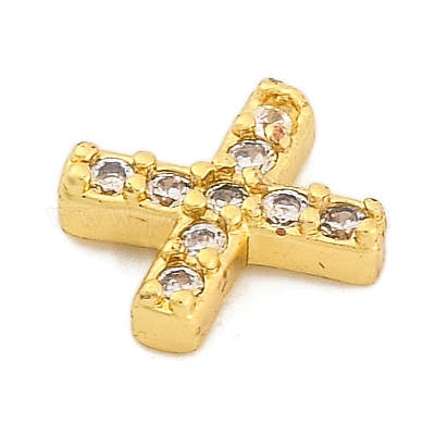 Покрытие стойки латунное микропаве кабошоны из кубического циркония KK-F874-04G-X-1