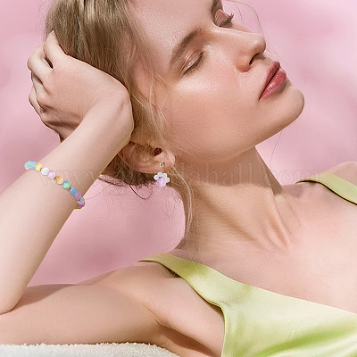 1 нить бусины из натурального селенита&nbsp;G-TA0002-88B-1