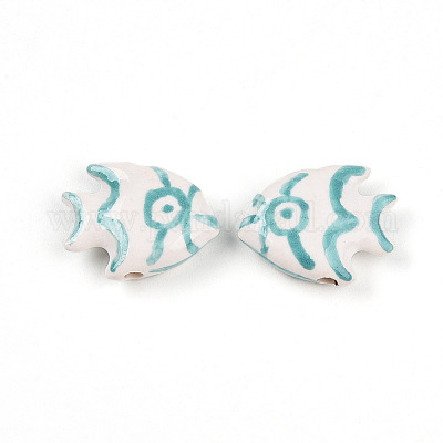 Фарфоровые бусины ручной работы&nbsp;PORC-N009-08A-1