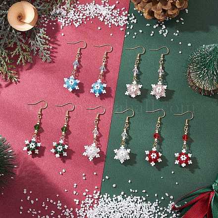 Стеклянные бусины серьги dnagle EJEW-MZ00501-1