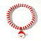 Christmas 304 Stainless Steel Enamel Charm Bracelets, Polymer Clay Heishi Beads Stretch Bracelets for Women, Red, Santa Claus, 6.89 inch(17.5cm)