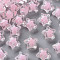 Transparent Acrylic Beads, Bead in Bead, Faceted, Star, Pink, 14x15x8.5mm, Hole: 2mm, about 518pcs/500g