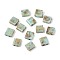 2-Hole Baking Paint Glass Seed Beads, Square, Light Cyan, 5x5x2mm, Hole: 0.7~1mm, about 455pcs/50g