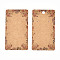 Cardboard Earring Display Cards, Rectangle with Flower Pattern, BurlyWood, 9x5x0.04cm, Hole: 1.5mm