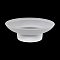 Glass Soap Dish Tray, Flat Round, White, 110x37.5mm, Inner Diameter: 100mm