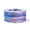 27M Segment Dyed Round Polyester Twisted Cords, with PET Plastic, for Jewelry Making, Deep Sky Blue, 1mm, about 29.53 Yards(27m)/Roll