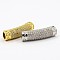 CZ Jewelry Brass Micro Pave Cubic Zirconia Hollow Curved Tube Beads, Curved Tube Noodle Beads, Clear, Mixed Color, 24x6mm, Hole: 4mm